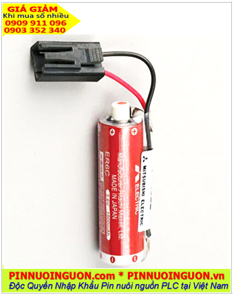 Maxell ER6C (zắc PLC); Pin nuôi nguồn Maxell ER6C Lithium Thionyl Chloride 3.6v AA1800mAh (Nhật)